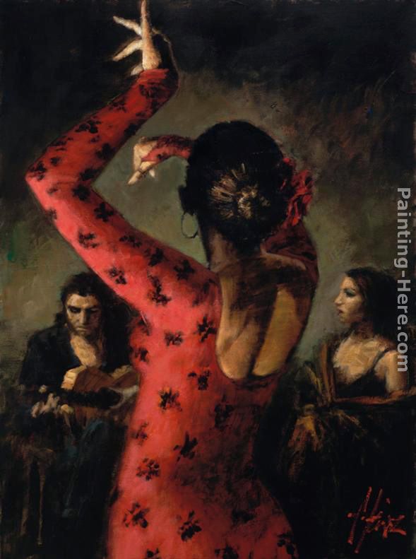 tablao flamenco IV painting - Fabian Perez tablao flamenco IV art painting